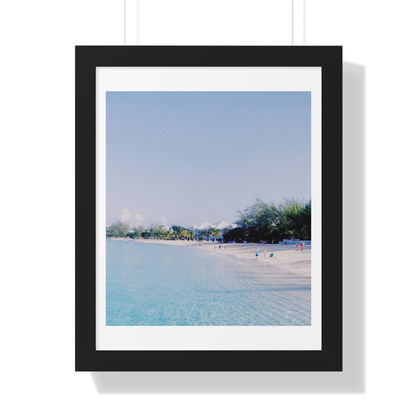 White Beach - Framed Vertical Poster