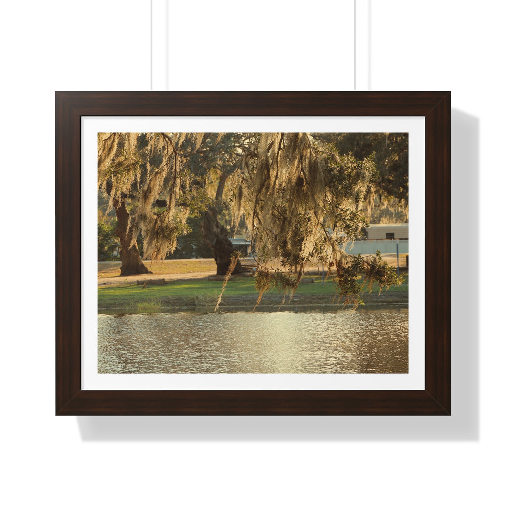 A Golden Park - Framed Horizontal Poster