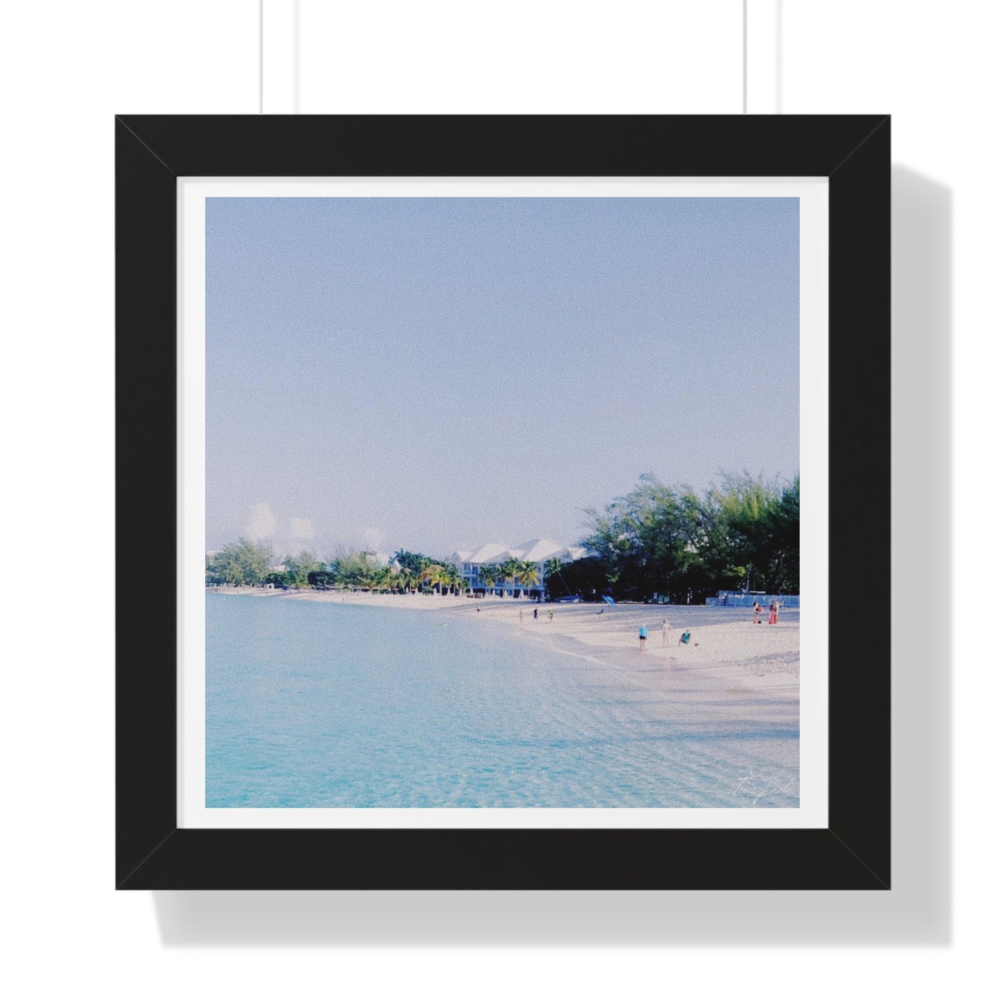 White Beach - Framed Vertical Poster