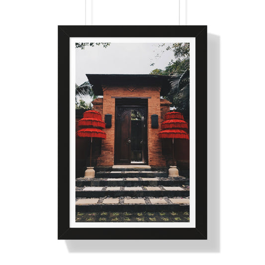 Indonesian Entrance - Framed Vertical Poster