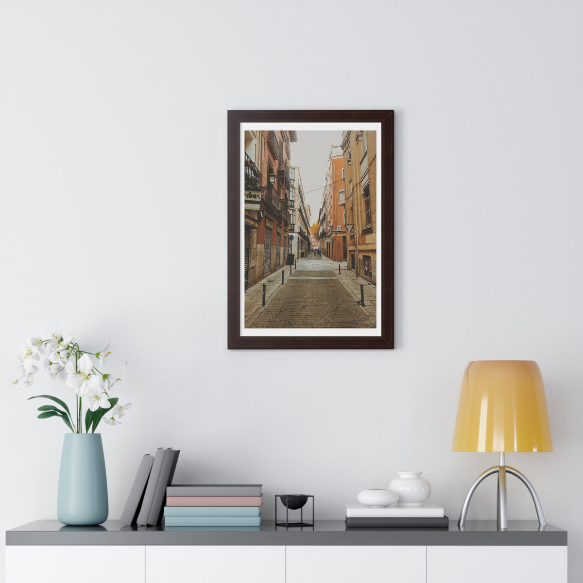 Nostalgic Streets - Framed Vertical Poster