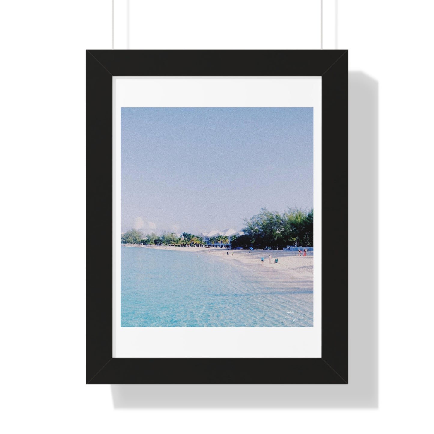 White Beach - Framed Vertical Poster