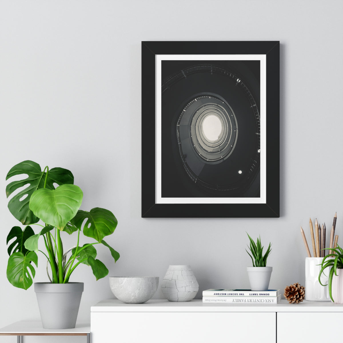 Spiral Staircase - Framed Vertical Poster