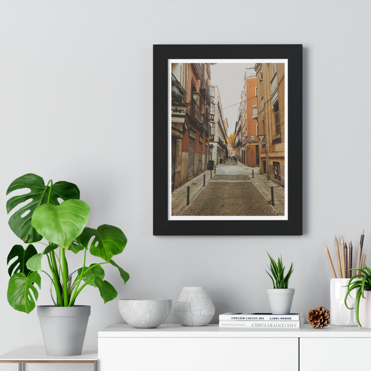 Nostalgic Streets - Framed Vertical Poster