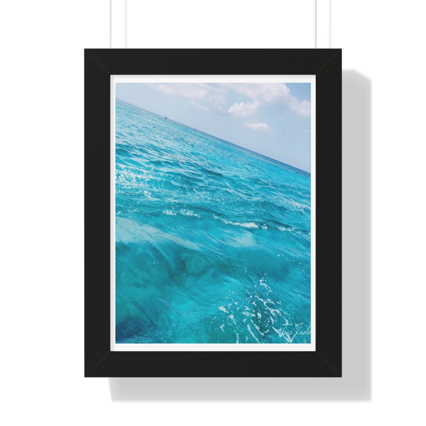 Ocean Blue - Framed Vertical Poster