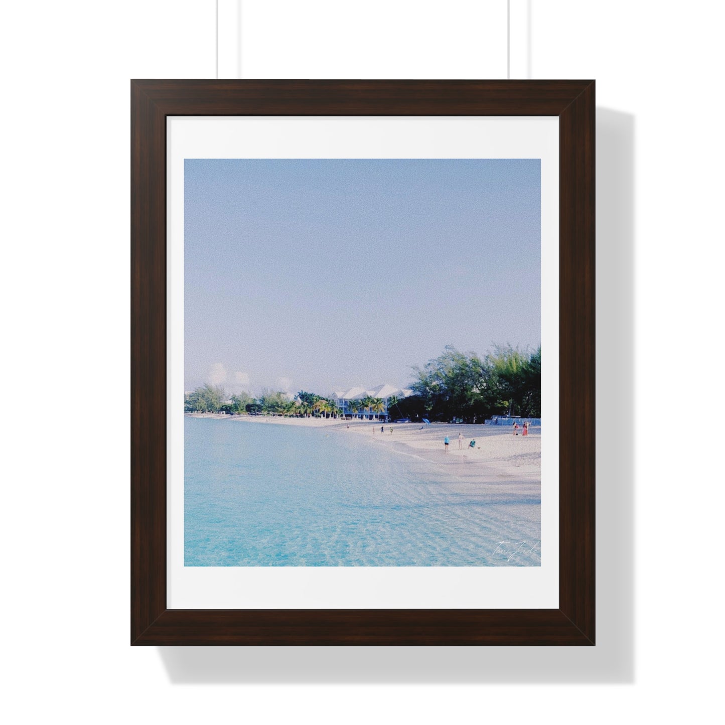 White Beach - Framed Vertical Poster