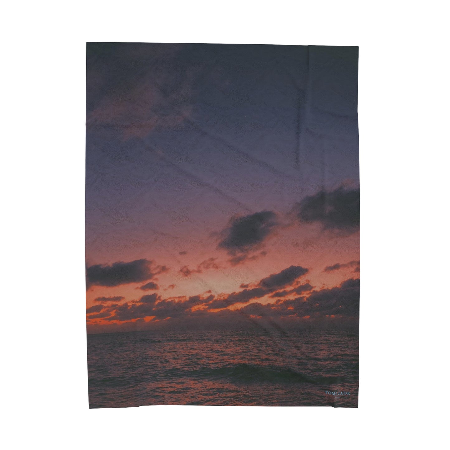 Evening at the Beach - Velveteen Plush Blanket