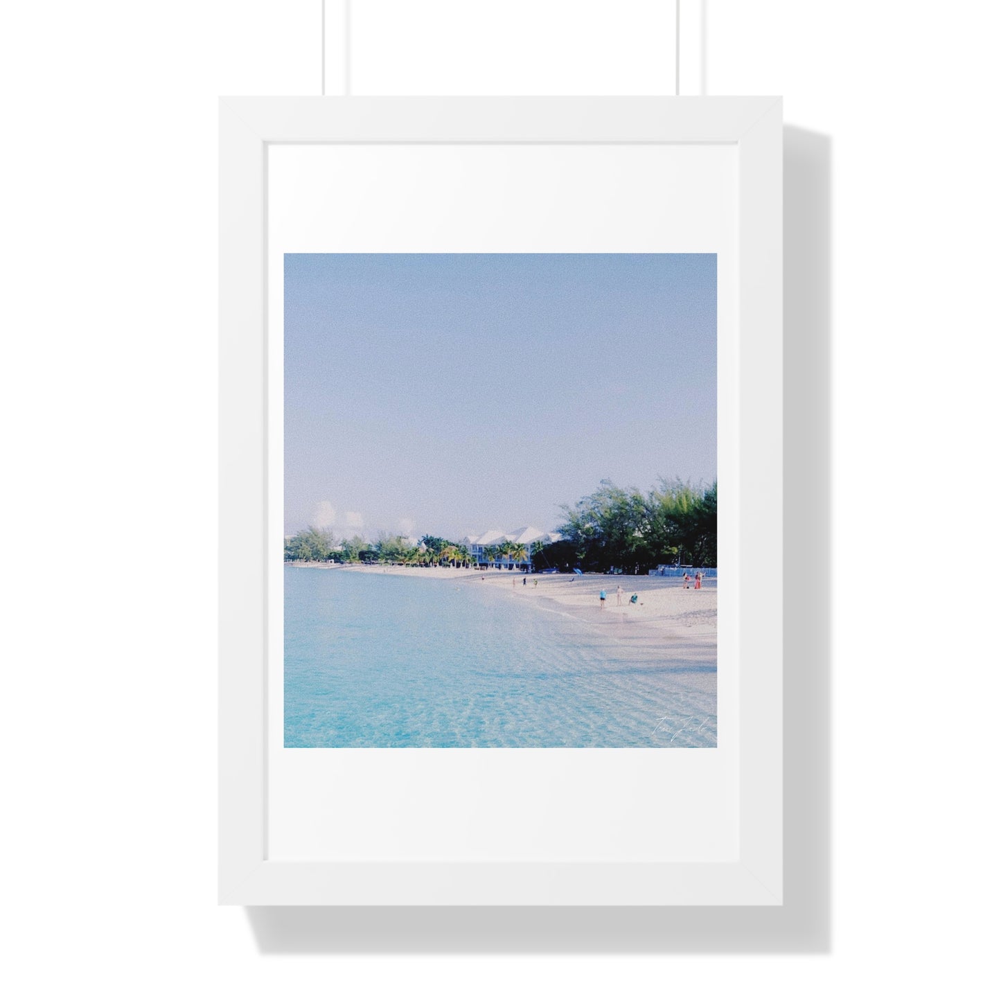 White Beach - Framed Vertical Poster