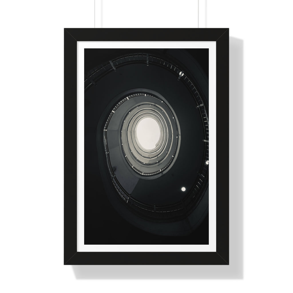 Spiral Staircase - Framed Vertical Poster