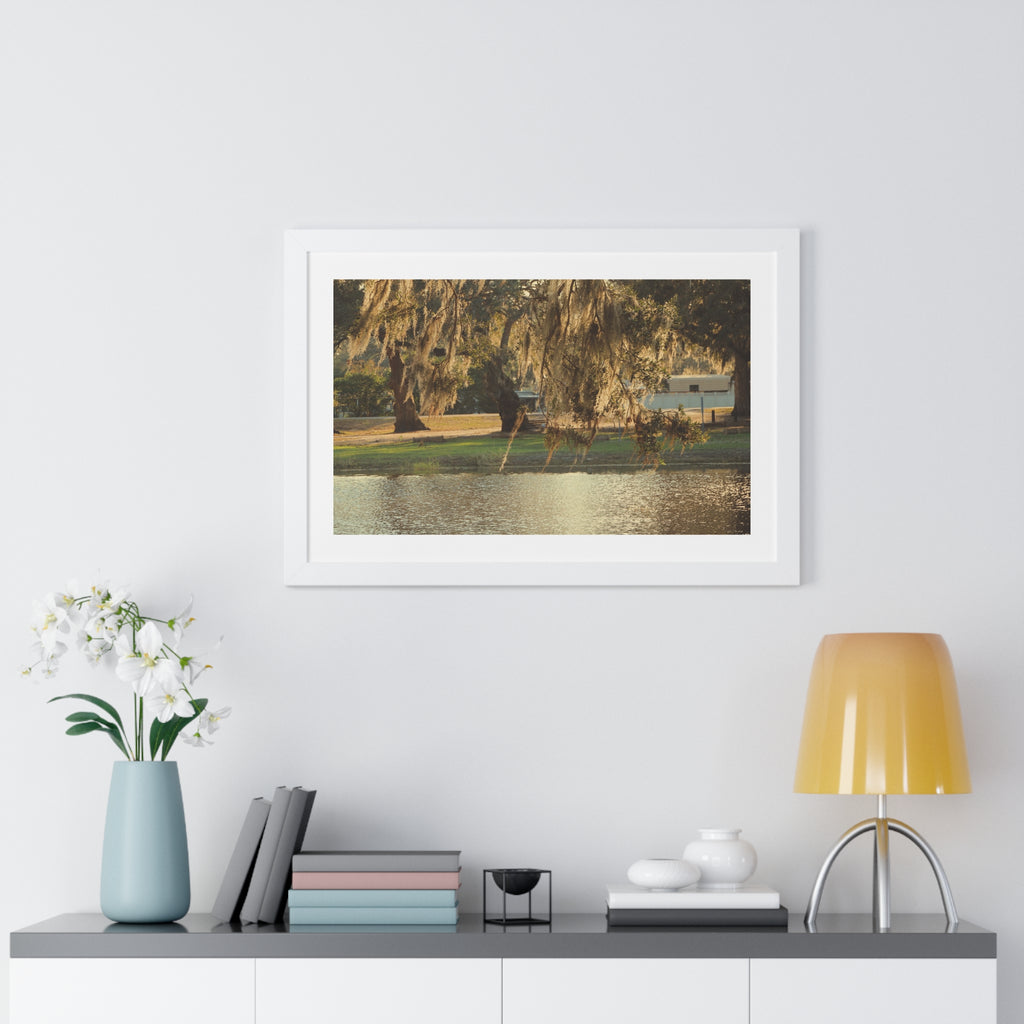 A Golden Park - Framed Horizontal Poster