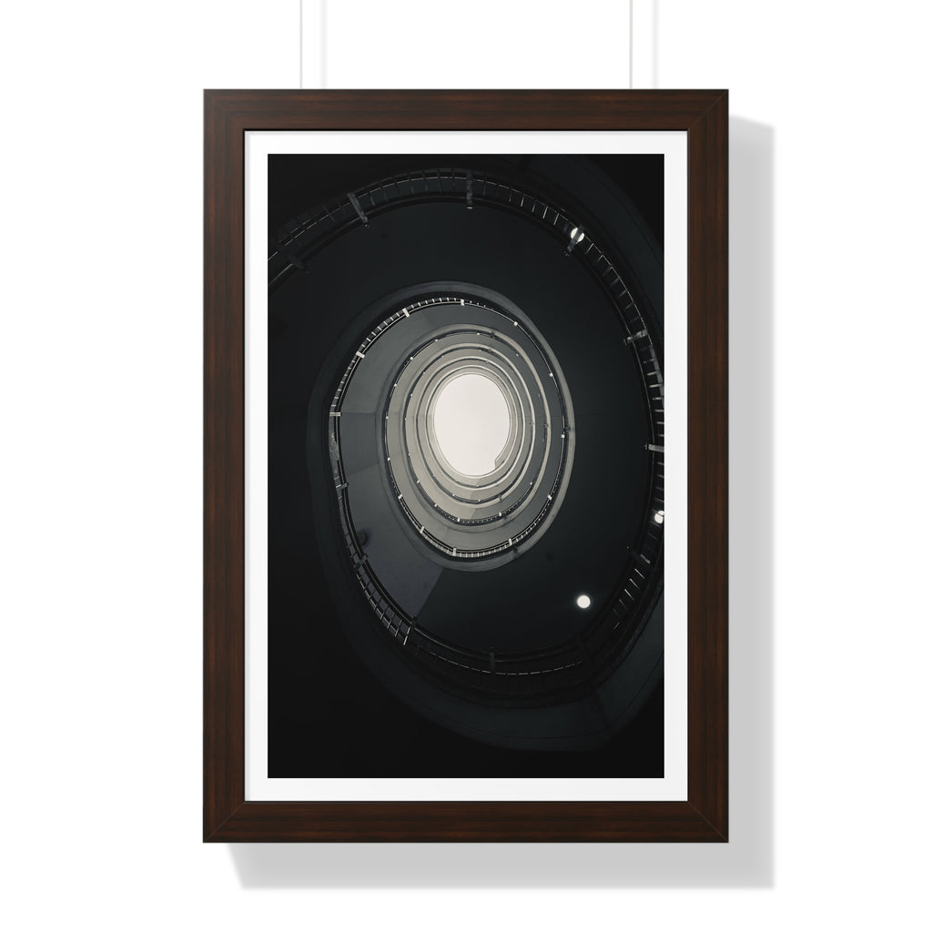 Spiral Staircase - Framed Vertical Poster