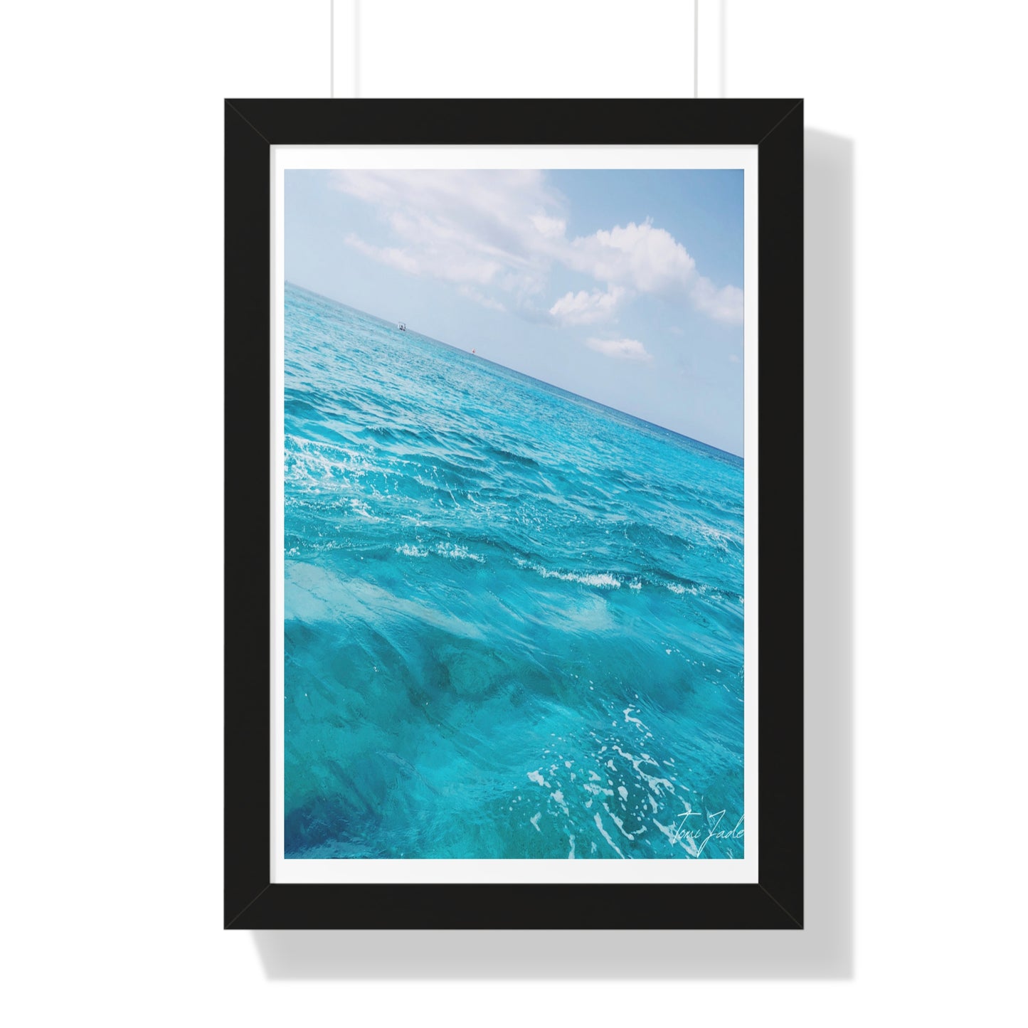 Ocean Blue - Framed Vertical Poster