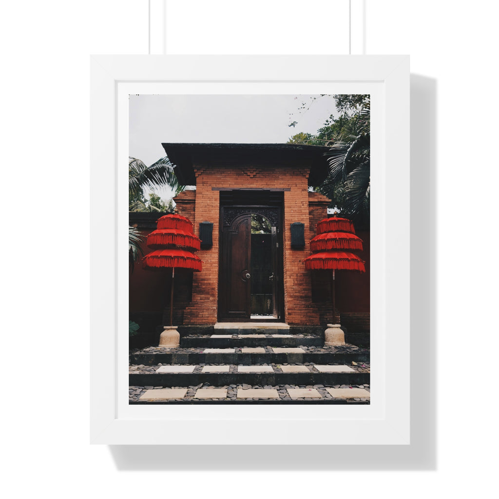 Indonesian Entrance - Framed Vertical Poster