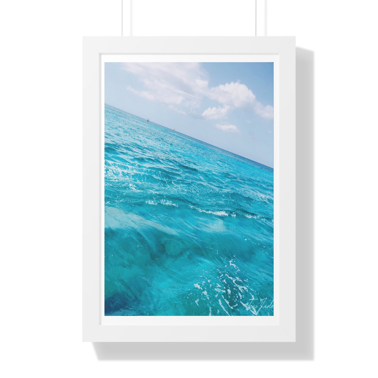 Ocean Blue - Framed Vertical Poster