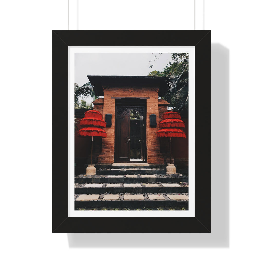 Indonesian Entrance - Framed Vertical Poster