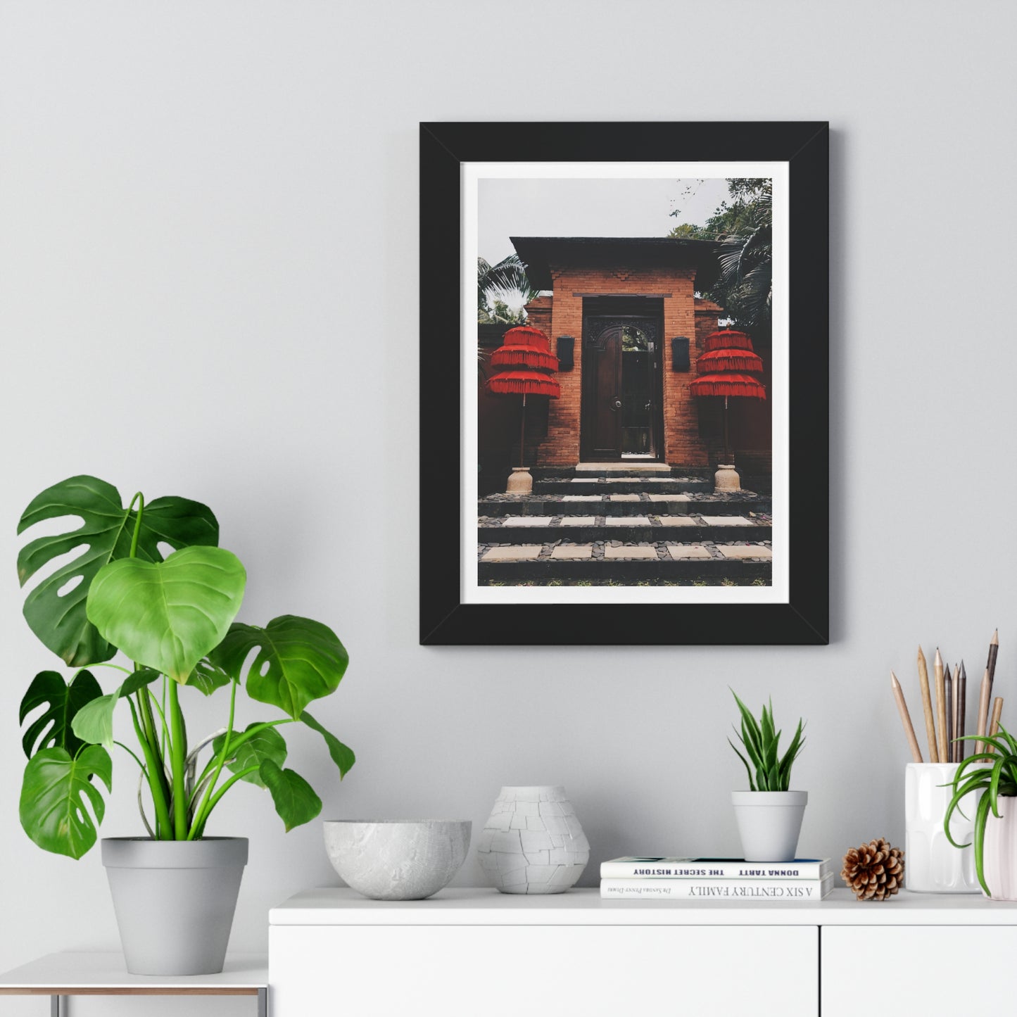 Indonesian Entrance - Framed Vertical Poster