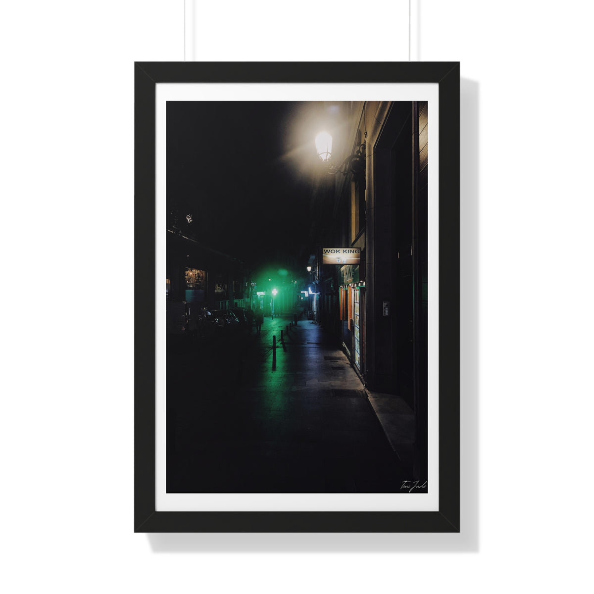 Night in Madrid - Framed Vertical Poster