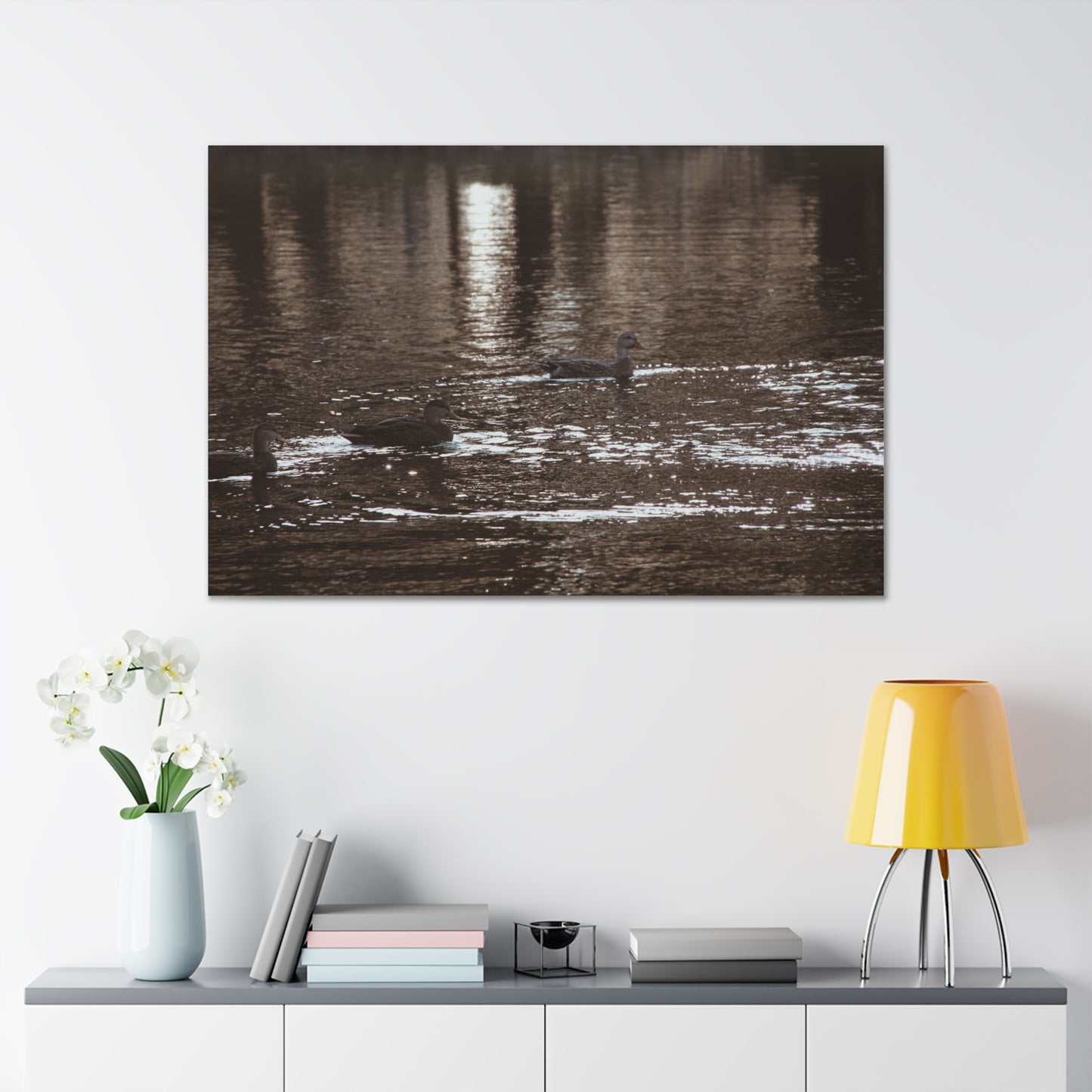 Ducks in a Pond - Canvas Gallery Wraps