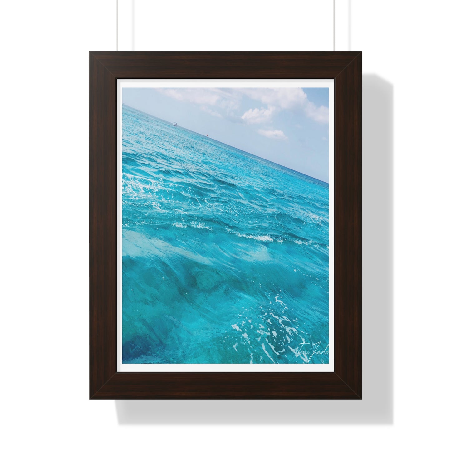 Ocean Blue - Framed Vertical Poster