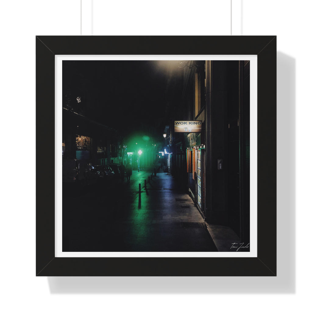 Night in Madrid - Framed Vertical Poster