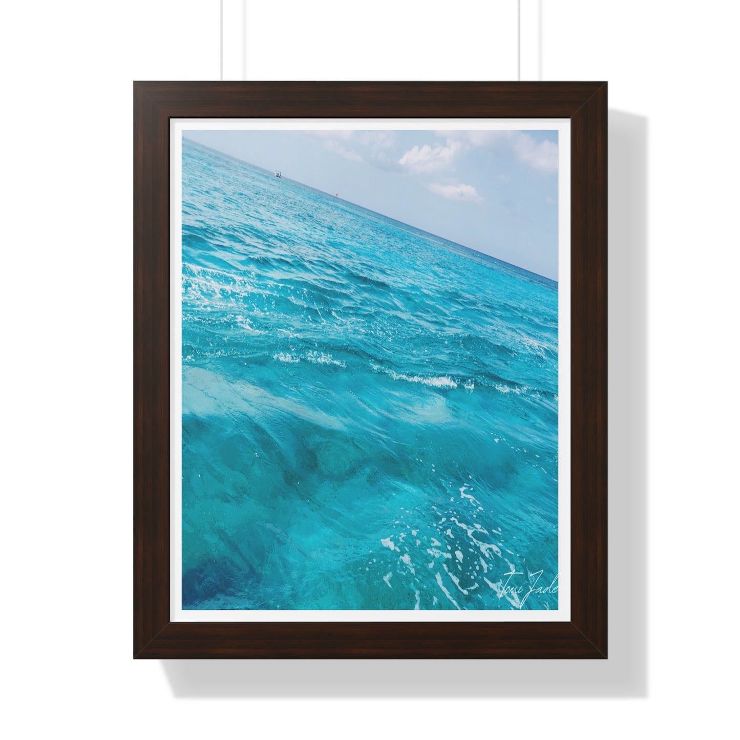 Ocean Blue - Framed Vertical Poster