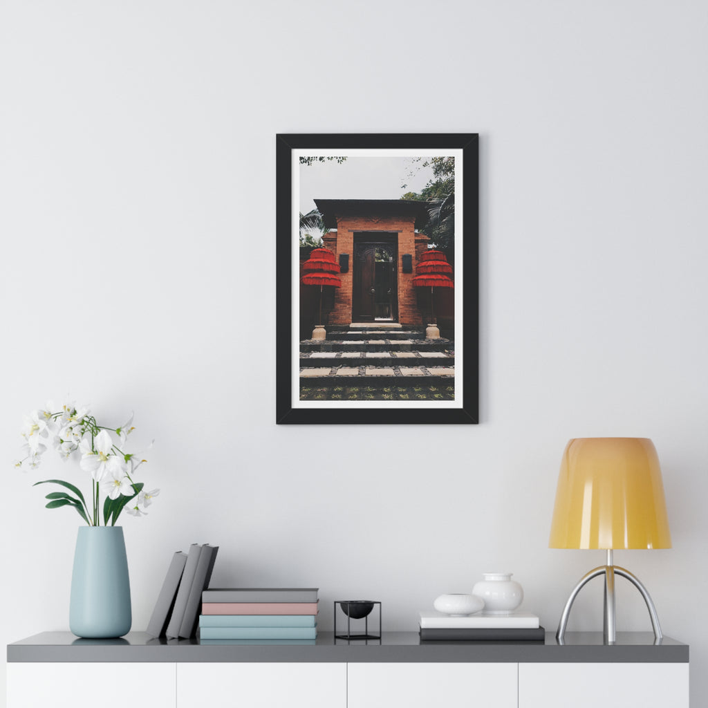 Indonesian Entrance - Framed Vertical Poster