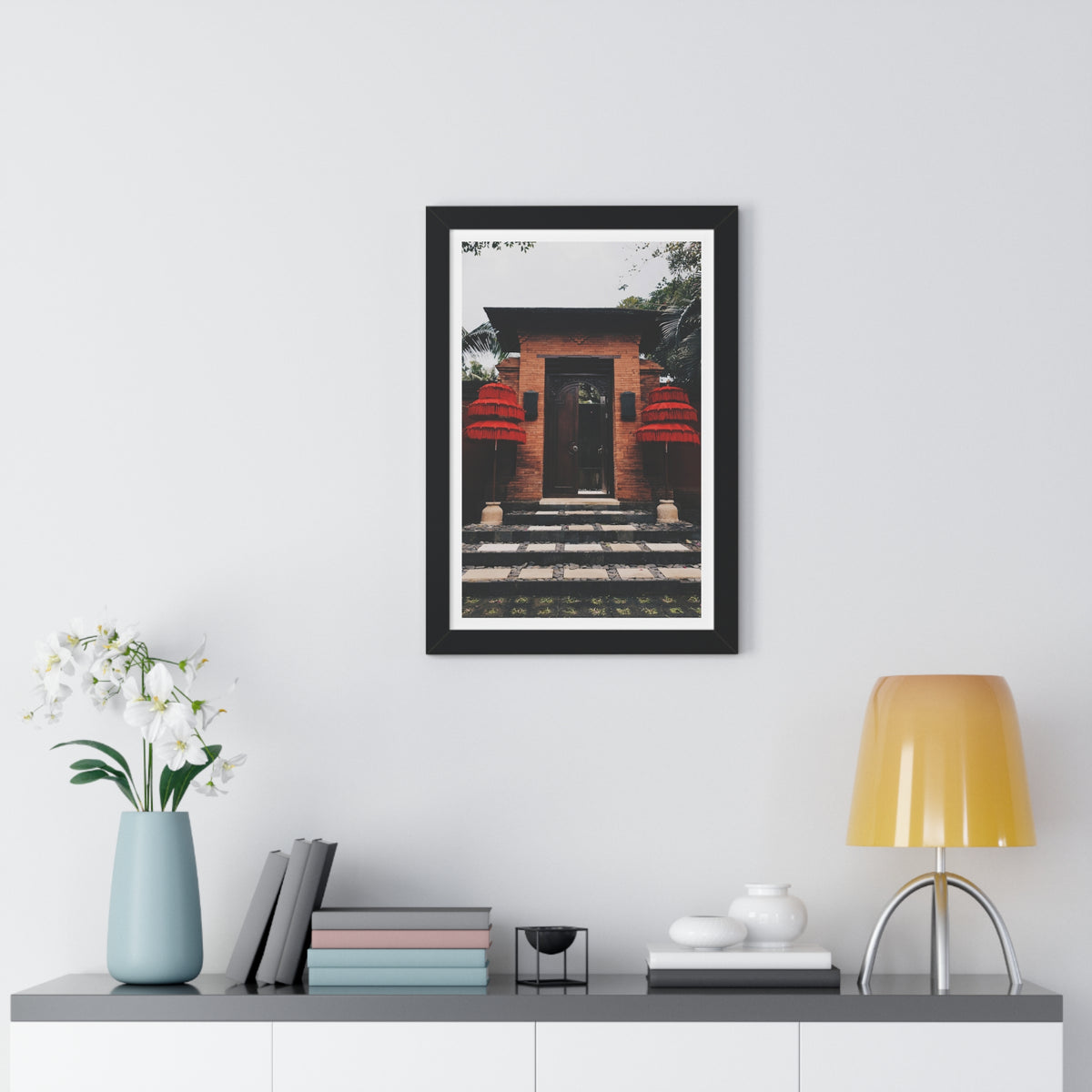 Indonesian Entrance - Framed Vertical Poster