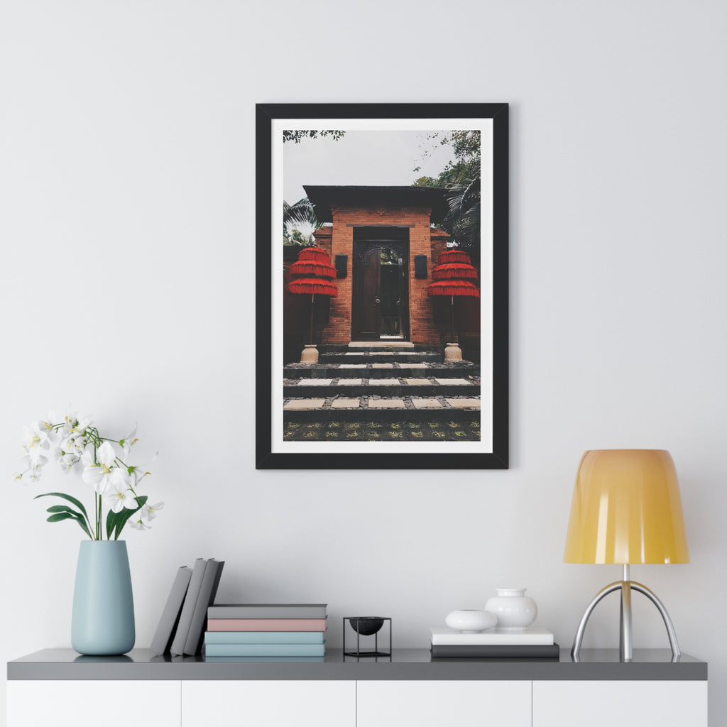 Indonesian Entrance - Framed Vertical Poster