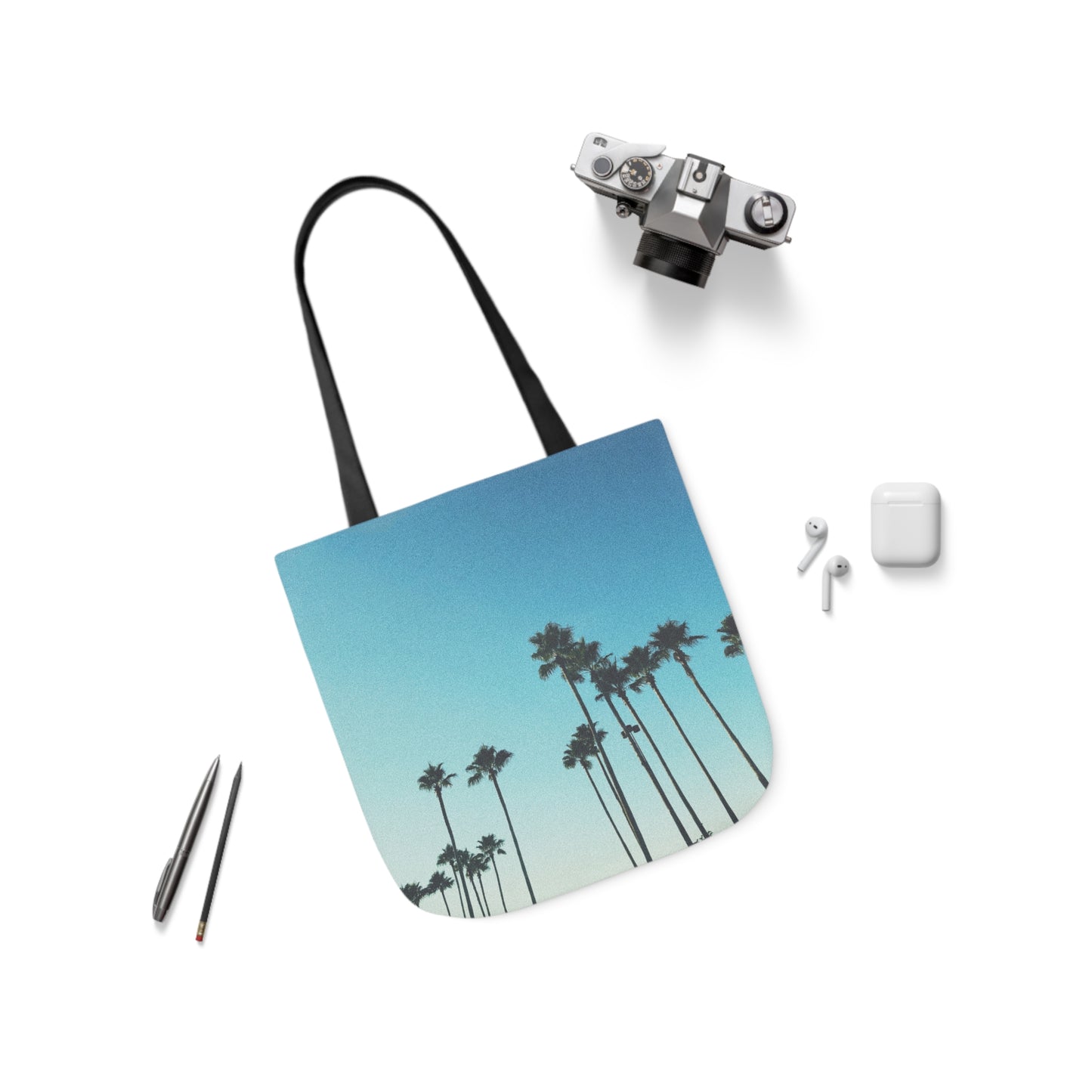 Palm Paradise - Canvas Tote Bag (Ladies), 5-Color Straps