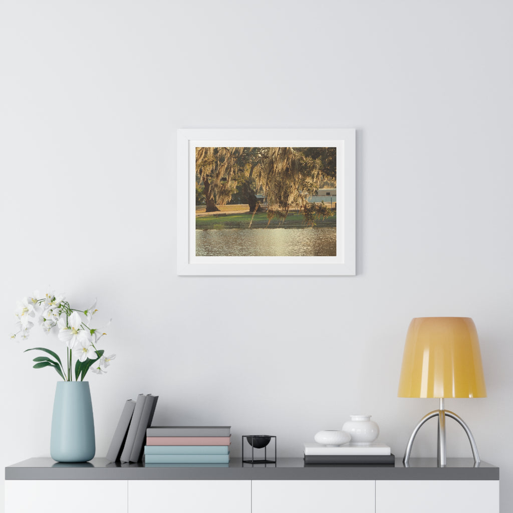 A Golden Park - Framed Horizontal Poster
