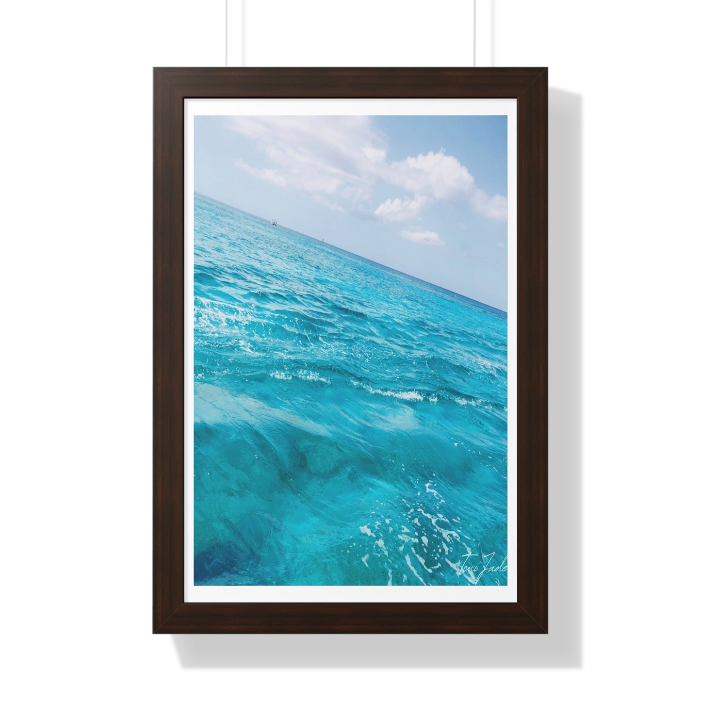 Ocean Blue - Framed Vertical Poster