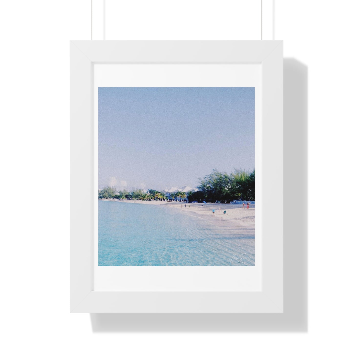 White Beach - Framed Vertical Poster