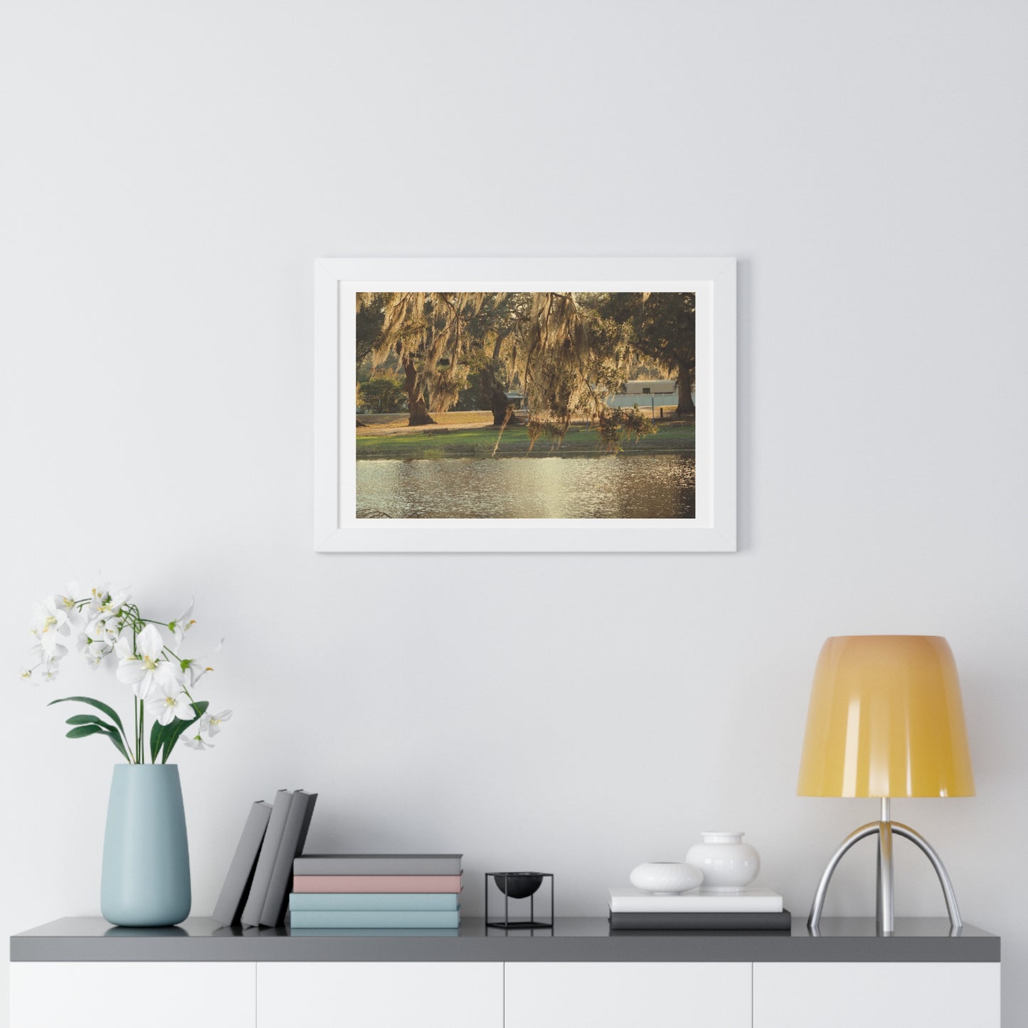 A Golden Park - Framed Horizontal Poster