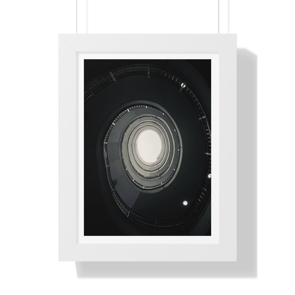 Spiral Staircase - Framed Vertical Poster