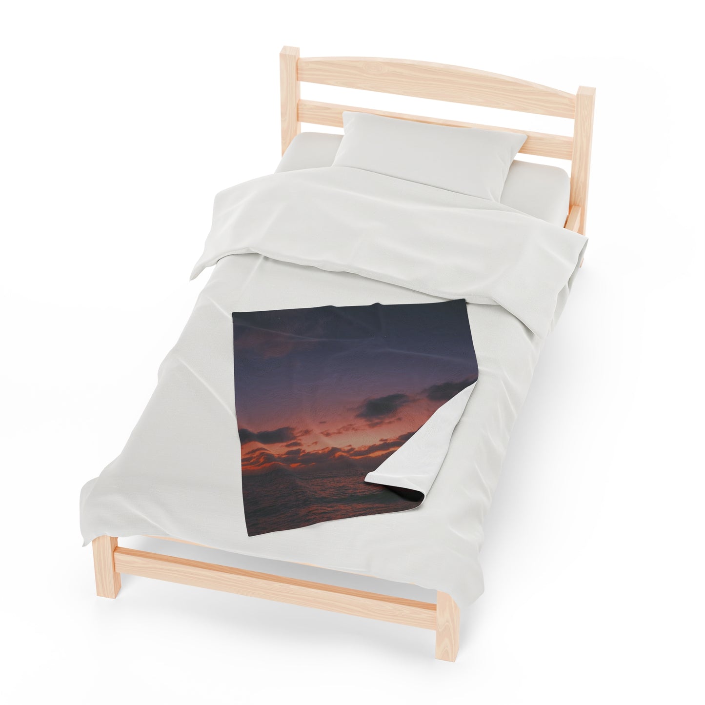 Night at the Beach - Velveteen Plush Blanket