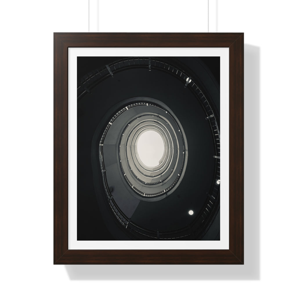 Spiral Staircase - Framed Vertical Poster