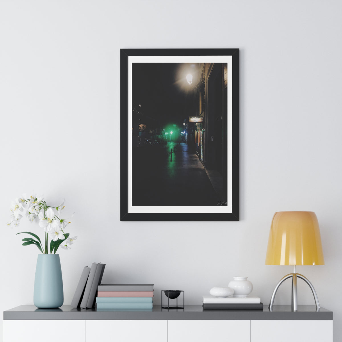 Night in Madrid - Framed Vertical Poster