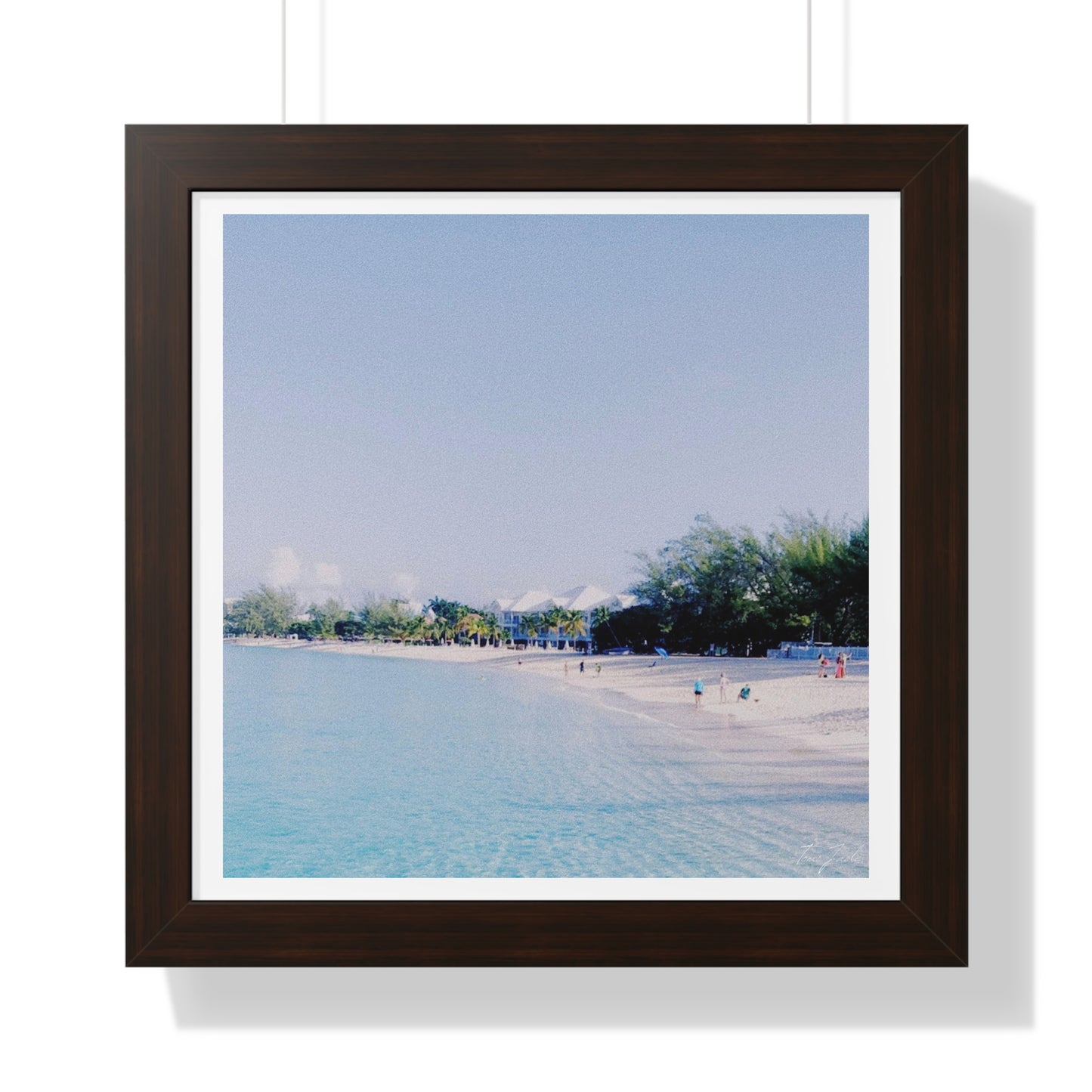 White Beach - Framed Vertical Poster