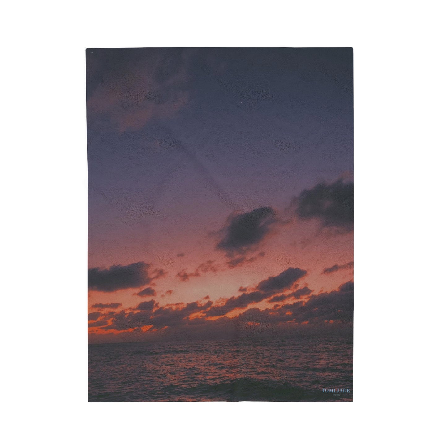 Night at the Beach - Velveteen Plush Blanket
