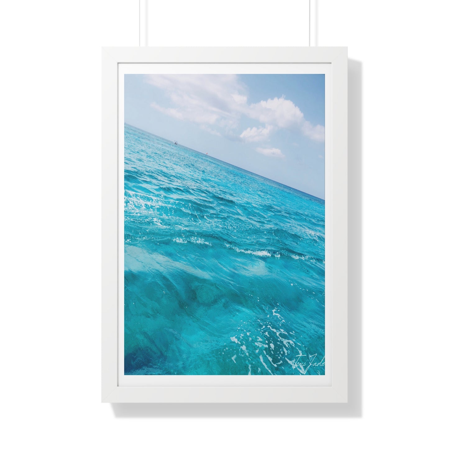 Ocean Blue - Framed Vertical Poster