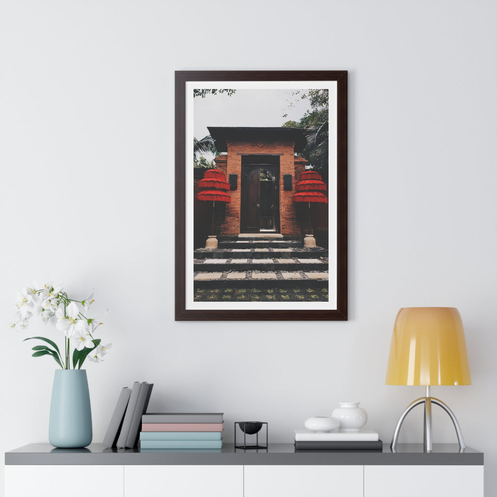 Indonesian Entrance - Framed Vertical Poster