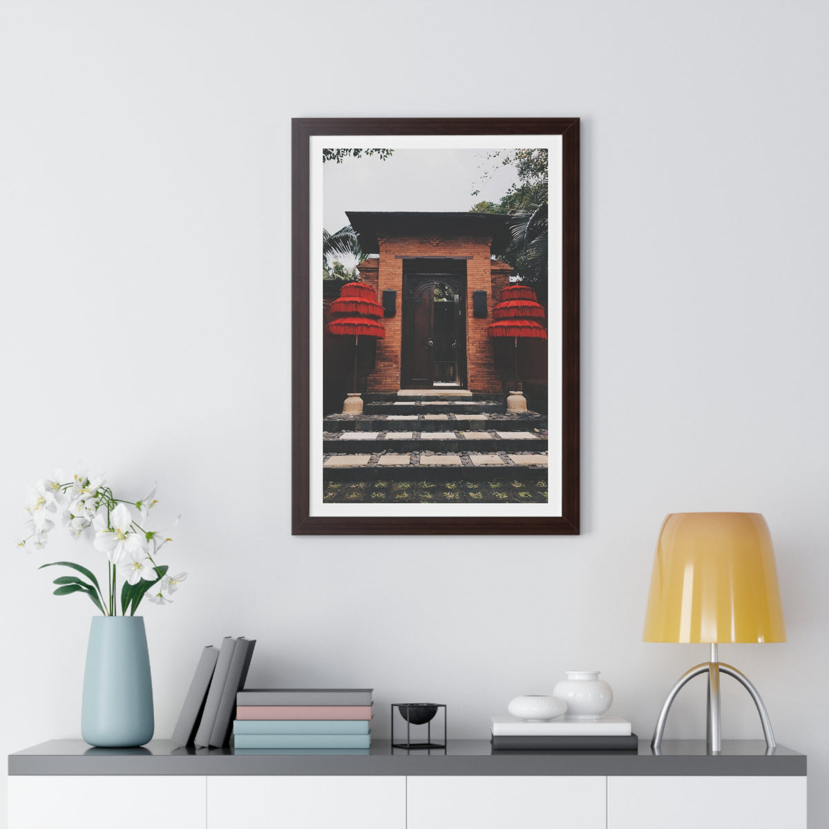 Indonesian Entrance - Framed Vertical Poster