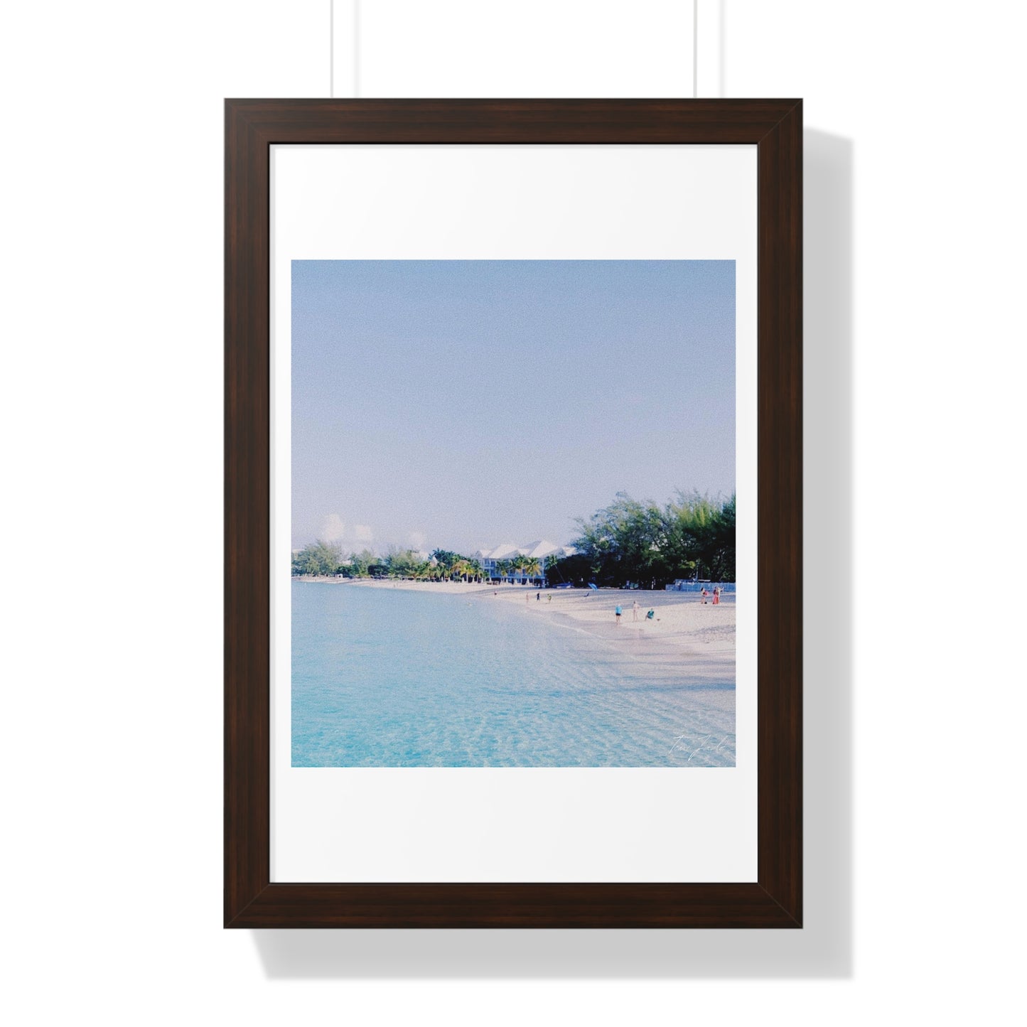 White Beach - Framed Vertical Poster