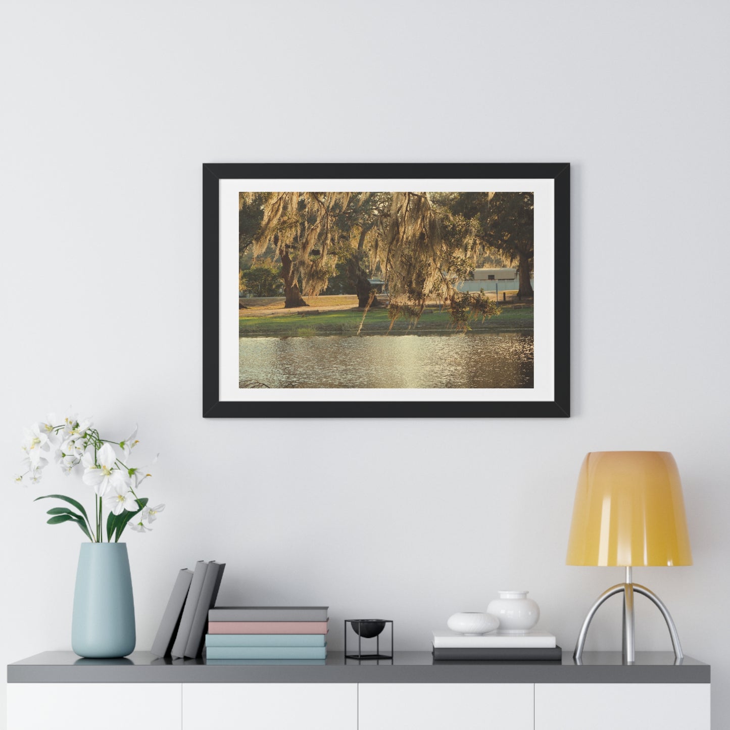 A Golden Park - Framed Horizontal Poster