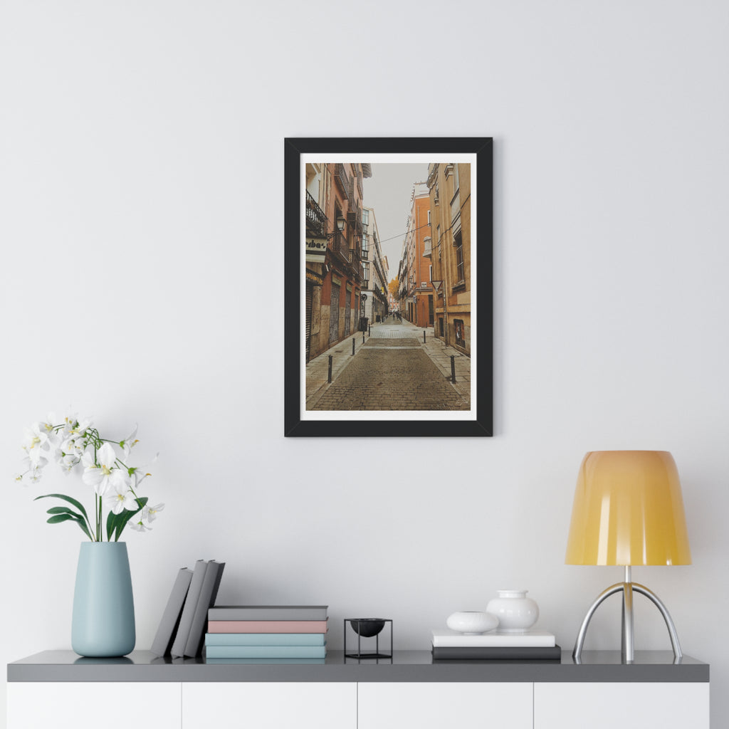 Nostalgic Streets - Framed Vertical Poster