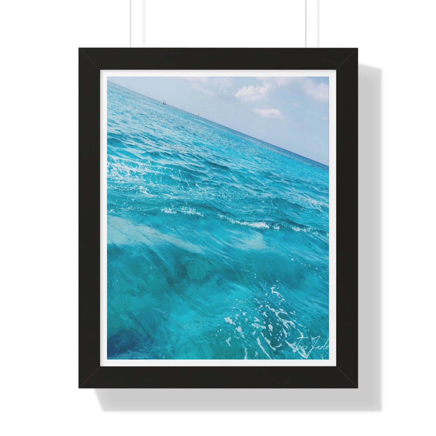 Ocean Blue - Framed Vertical Poster