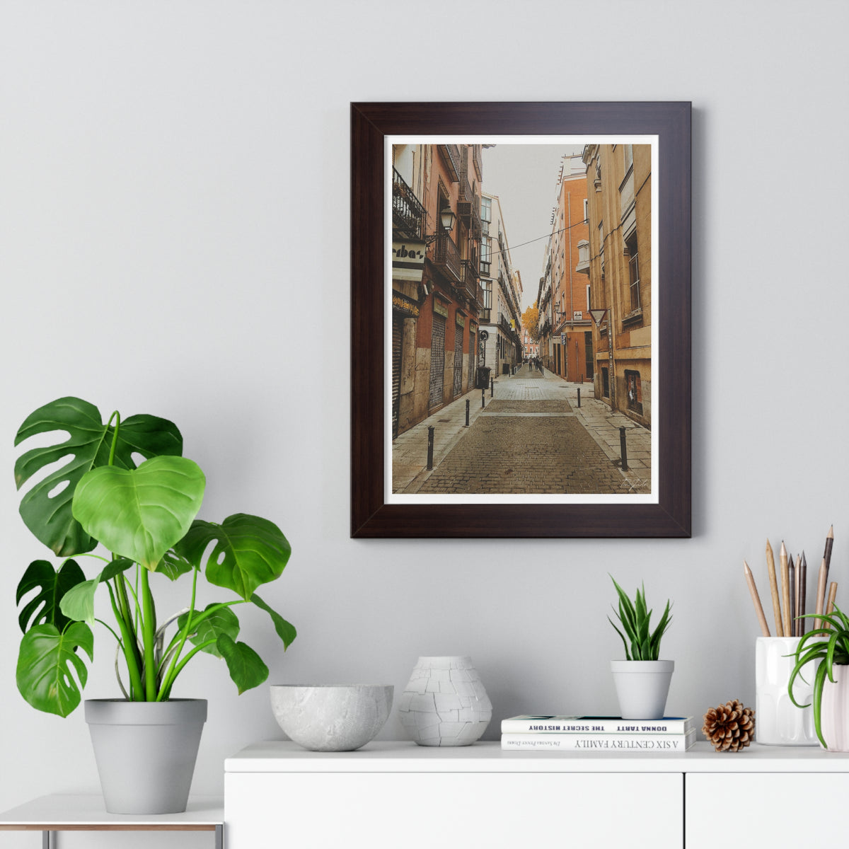 Nostalgic Streets - Framed Vertical Poster