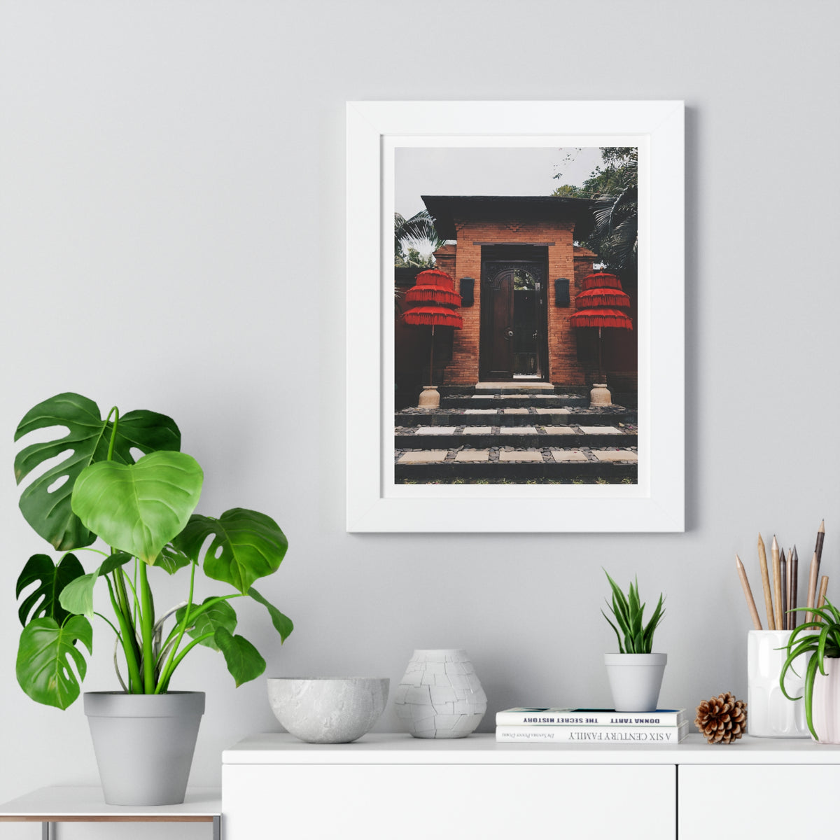 Indonesian Entrance - Framed Vertical Poster