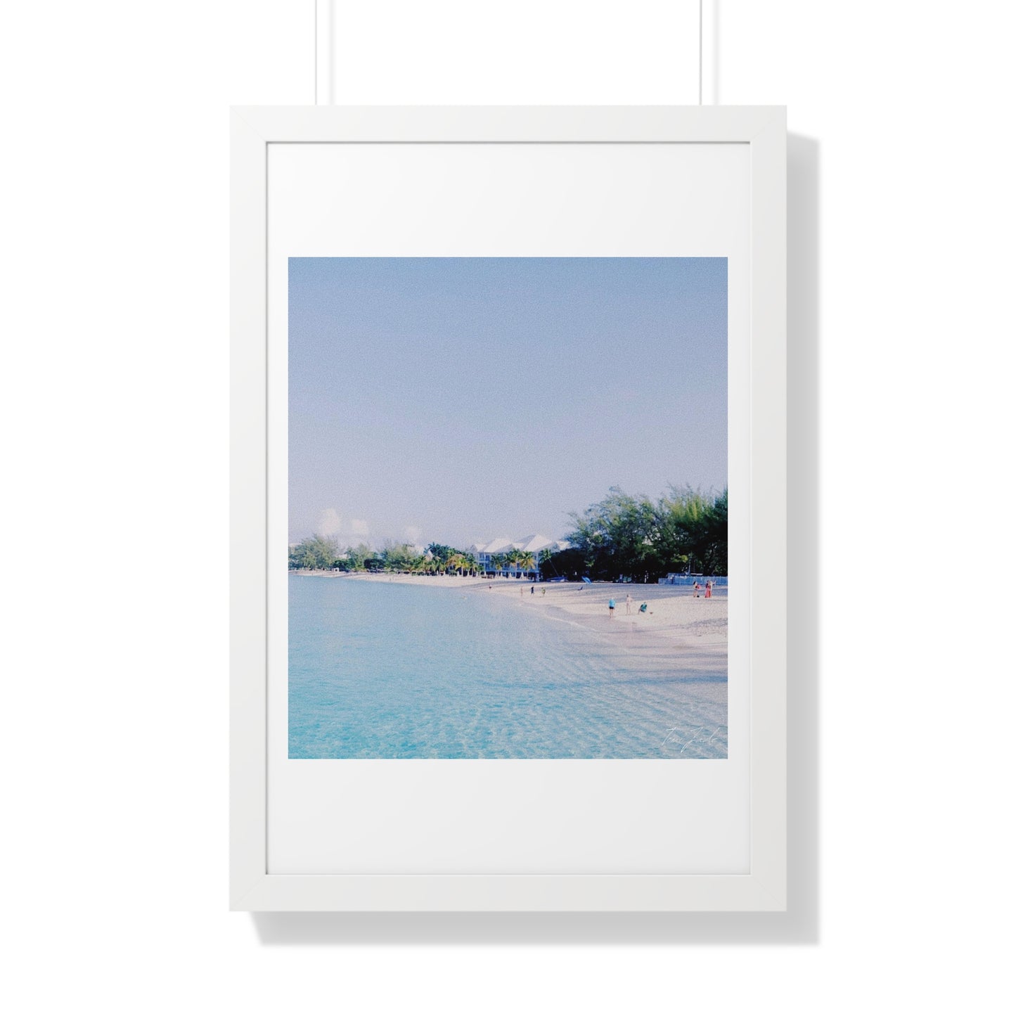 White Beach - Framed Vertical Poster