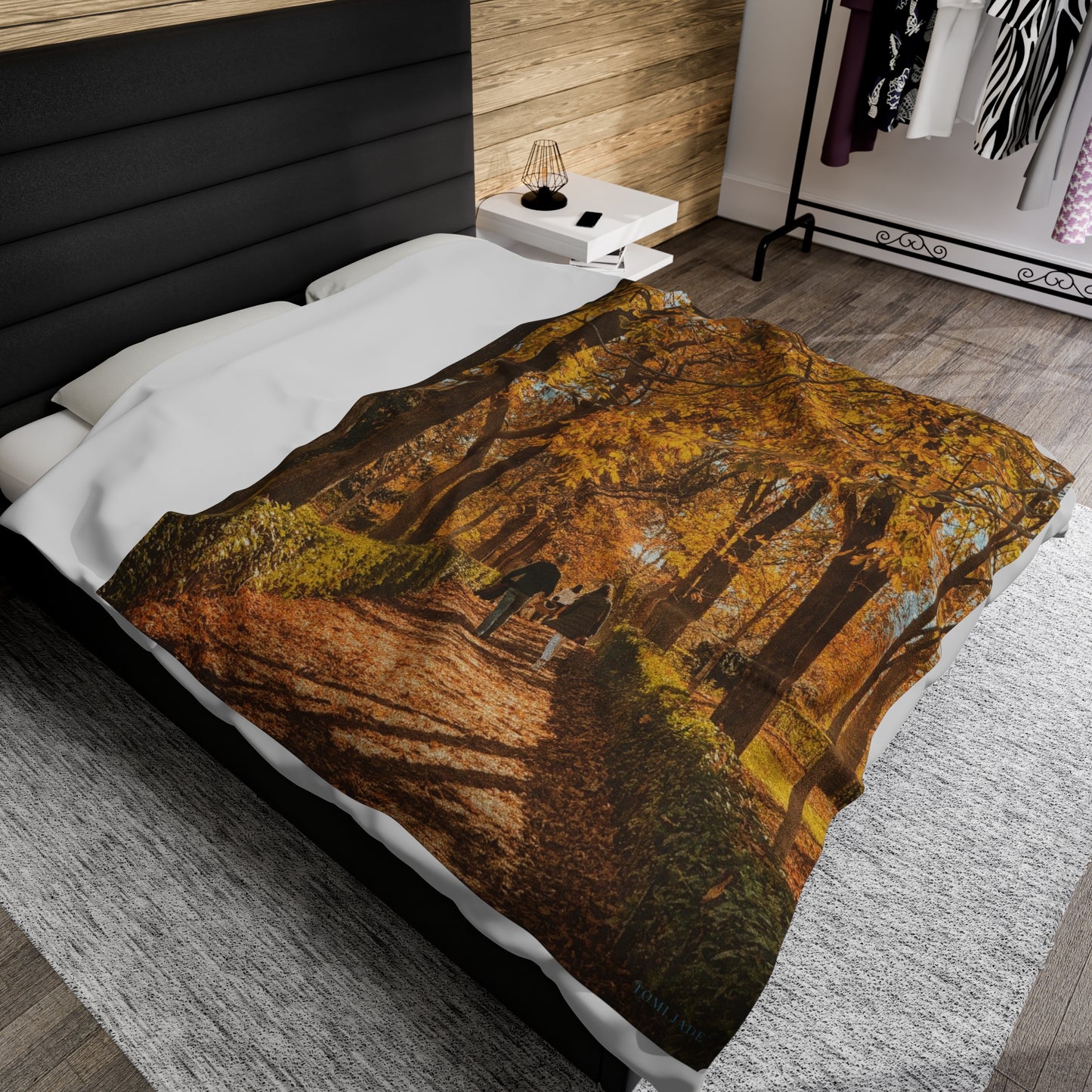 Autumn in Spain - Velveteen Plush Blanket